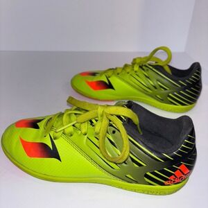 Adidas Performance Messi 15.3 Soccer Shoes Indoor Football Green Orange‎ Kids 3
